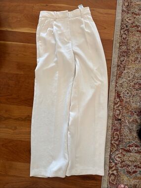 Wilfred Off-White High-Rise Wide Leg Pants